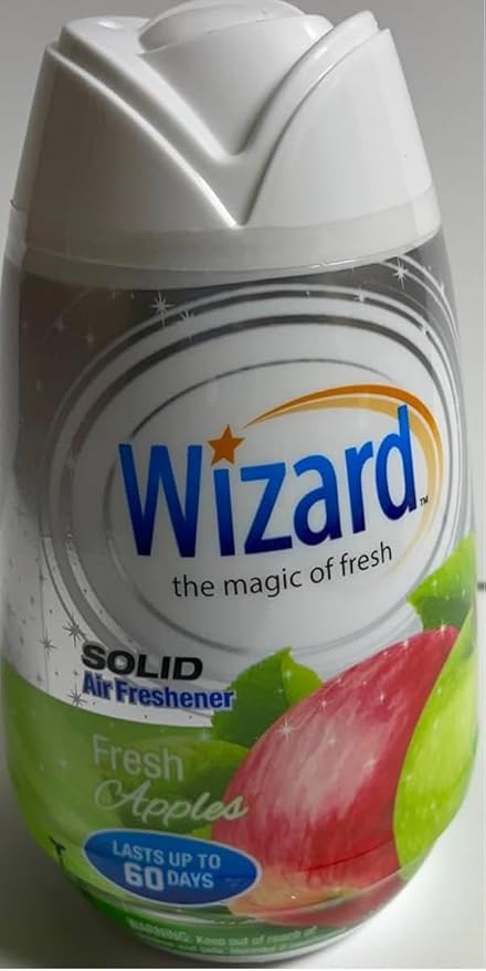 Wizard The Magic of Fresh gel Air Freshener solid air freshener 7.8 oz fresh apple (Pack of 12)