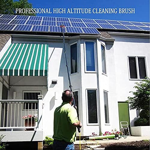 Glass Cleaning Brush Home Water Fed Telescopic Pole Kit Solar Panel Brush Rotating for Photovoltaic PanelWindow Cleaning Pole Window Cleaner Kit Water/Hose Fed Pole Window Cleaning Brush