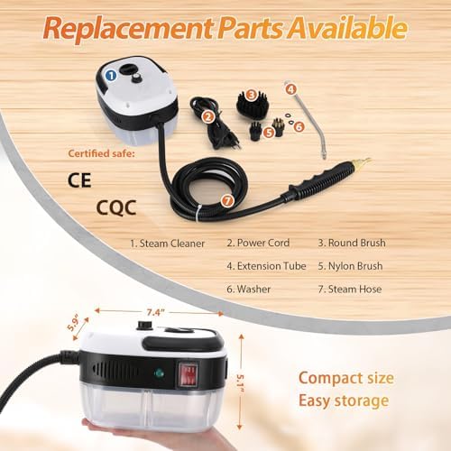 Steam Cleaner 2500W 1000ML Portable Handheld Steam Cleaner High Temperature Pressurized Steam Cleaning Machine