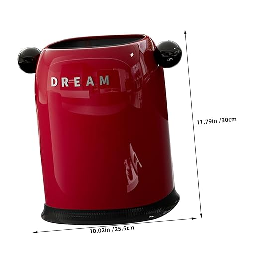 Lurrose Modern Plastic Trash Can Double Walled Wastebasket for Bathroom Kitchen Bedroom Office Thick PP Open Top Garbage Bin with Hidden Trash Bag Design Lightweight