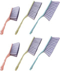 6pcs Thickened Bed Cleaning Brush and Sofa Dusting Brush Set with Hollow Handle Household Cleaning Tool for Furniture and Upholstery Multi-Color Blue Green Pink for Home Use