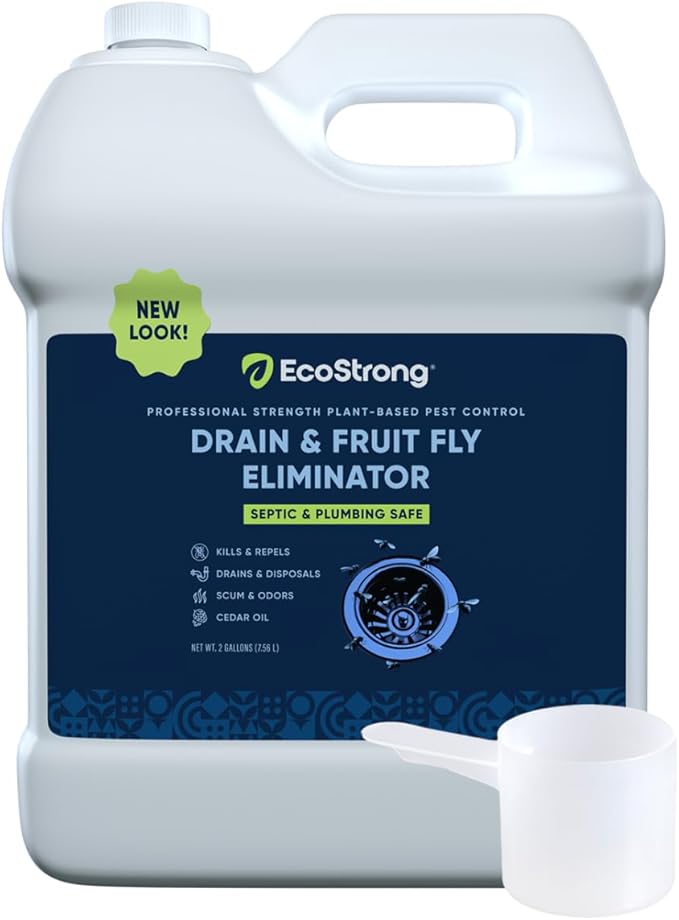 Fruit Fly Drain Treatment | Drain Fly Eliminator | Eliminates Gnats Sewer Flies and More - Works in All Drains - 256 Fl Oz