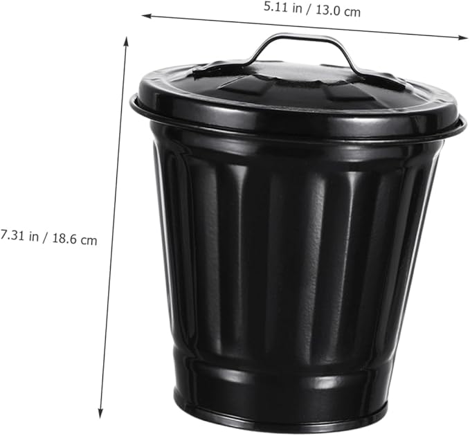 4Pcs Decorative Trash Can with Lid Cute Small Garbage Bins for Desk Bedroom and Living Room Convenient Rubbish Bins and Stylish Wastebasket and