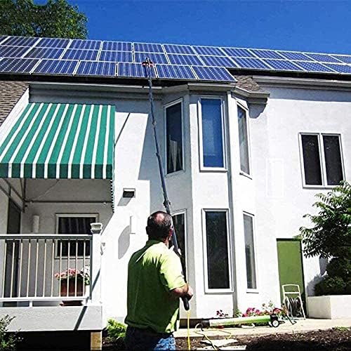 Glass Cleaning Brush Home Water Fed Telescopic Pole Kit Solar Panel Brush Rotating for Photovoltaic Panel10.8M Water Fed Telescopic Cleaner Brush - Window &amp Solar Panel Cleaning Pole Conser