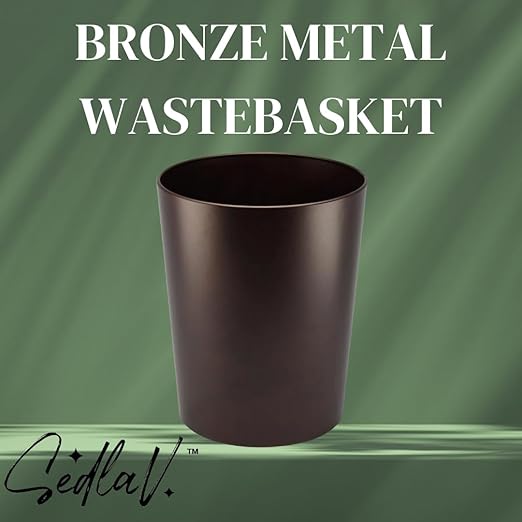 SEDLAV Metal Wastebasket Bronze