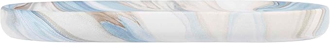 Avanti Linens - Vanity Tray Resin Countertop Accessories Guest Bathroom Essentials (Waves Collection Blue)