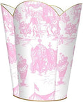 Marye-Kelley WB596-Pink Circus Toile Wastepaper Basket