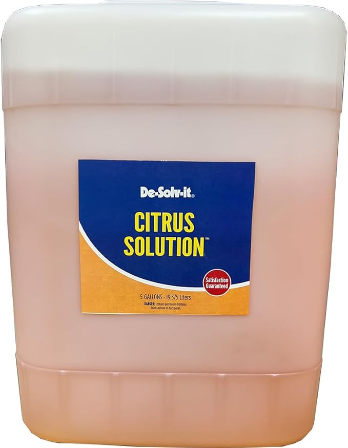 De-Solv-it Orange-Sol Citrus Solution - Odor &amp Stain Remover for Cloth Wood Glass &amp More 5 gallon