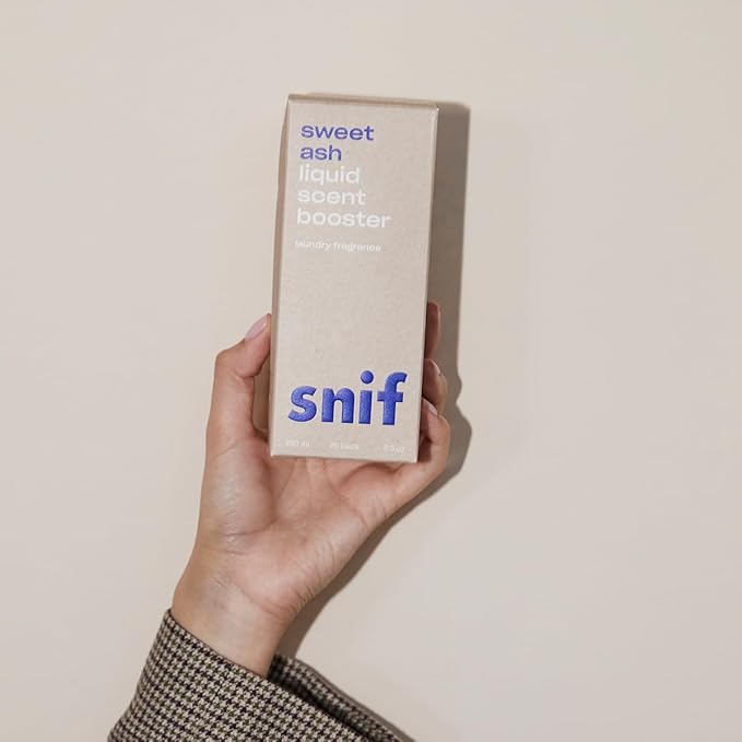 Snif Sweet Ash Scent Booster Low Key Sweet and Earthy Scent 25 Loads Non-Irritating to Skin Clean Non-Toxic Vegan Cruelty Free 8.5oz