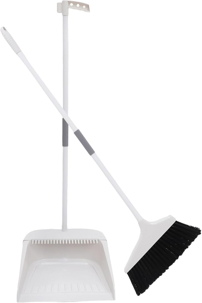 Hemoton 1set Broom and Dustpan Set Handle Ergonomic Cleaning Supplies for Home Use Soft Bristle Brush and Dustpan for Easy Cleanup