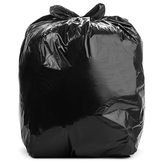Aluf Plastics 7-10 Gallon 1.2 MIL Black Heavy Duty Garbage Bags - 24 x 23 - Pack of 500 - for Contractor Outdoor Construction &amp Storage