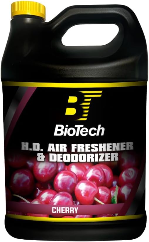 BioTech Air Freshener Cherry Scent Contains no harmful solvents and safe for use on any environment Controls smoke cigarette mildew pet and food odors 128 oz (4)