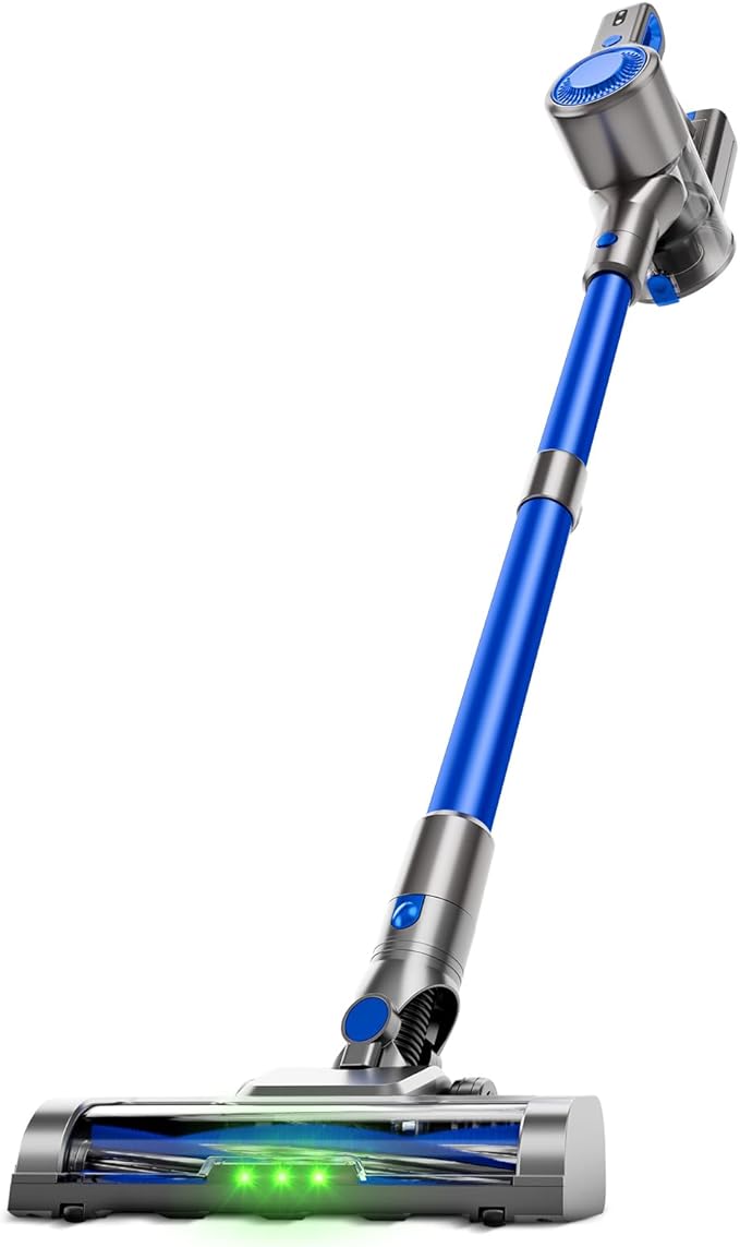 KIKETECH Cordless Vacuum Cleaner Stick Vacuum Cleaners for Home Handheld Vacuum Cleaners for Home for Pet Hair/Carpet/Floor (Dark Blue)