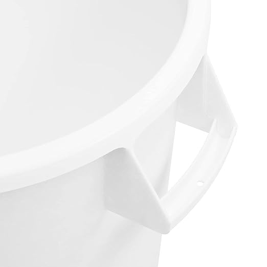 SPARTA Bronco Waste Container Trash Container Round Trash Bin for Disposal 10 Gallons White (Pack of 6)