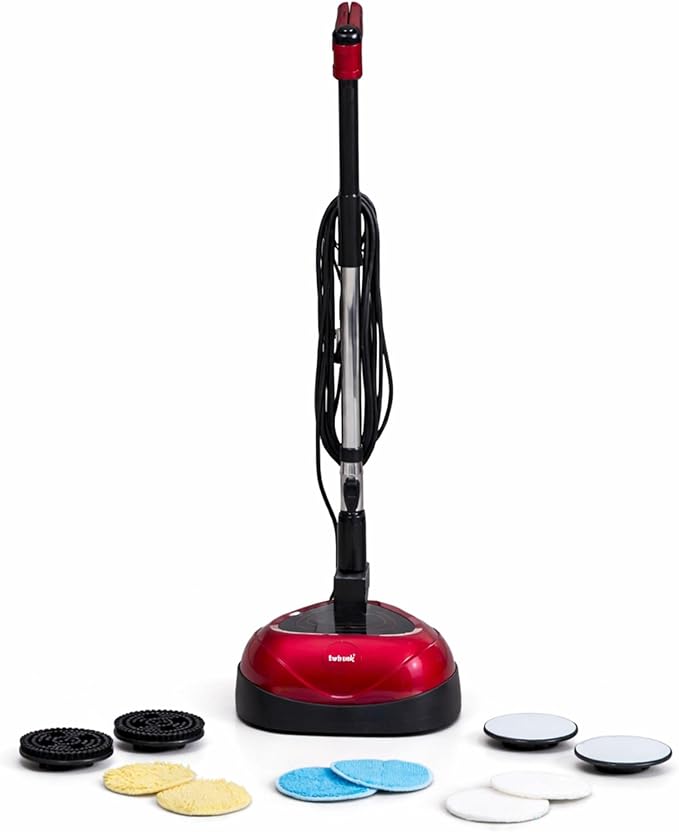 Ewbank EP170 Complete Cleaner Washer Scrubber Scourer and Polisher Interchangeable Brushes and Pads Multi-Use Floor Machine 2200 rpm Lightweight Red 8 Pound