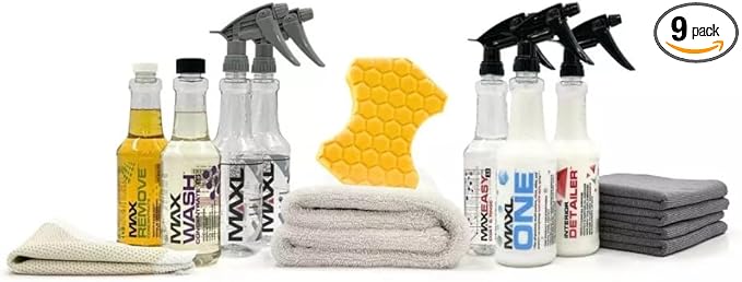 MAXL® Method Complete System 10 Premium Auto Detailing Solution Bundle - All-in-One Car Detailing Kit for Deep Clean Paint Protection Instant Gloss Spot-Free Drying and Easy Rinse-Off Application