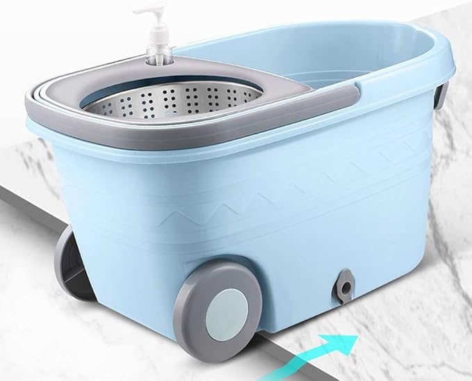 Spin Mop 360° Self Wringing Spinning Mop Washable Microfiber Mop Heads Easy to Use and Store