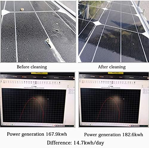 Window Cleaning Brush Telescopic Window Cleaning Pole Window Cleaner Kit Water/Hose Powered Pole Photovoltaic and Solar Panel Cleaning