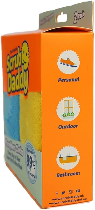 Scrab Daddy Microfibre Cloth - Blue and Yellow Twin Pack