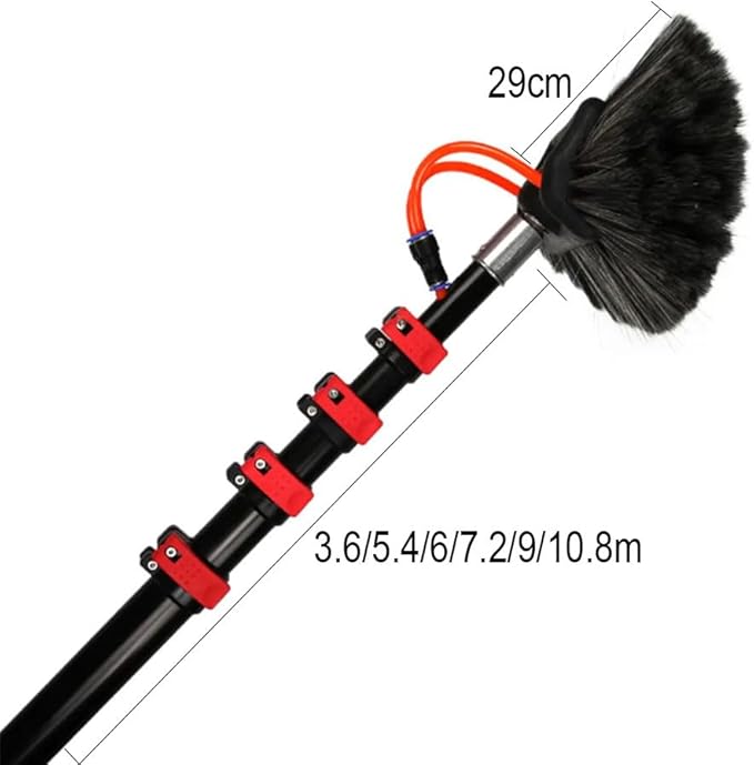 Window Cleaner Tool Solar Panel Cleaning Brush Free Height Adjustment Ergonomic Design Suitable for Cleaning High Altitude Glass Cleaning Photovoltaic and Solar Panels.
