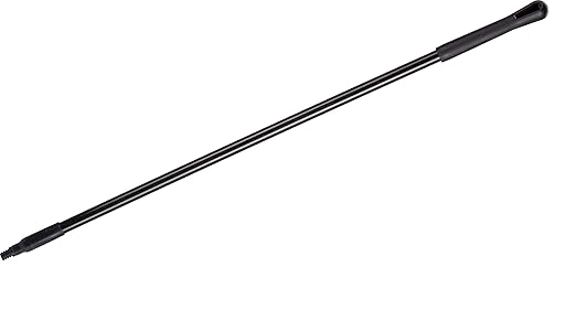 SPARTA 41225EC03 Fiberglass Broom Handle Mop Handle Replacement Handle With Acme Threaded Tip For Commercial Cleaning 48 Inches Black