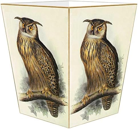 Marye-Kelley WB8428-Eagle Owl Wastepaper Basket