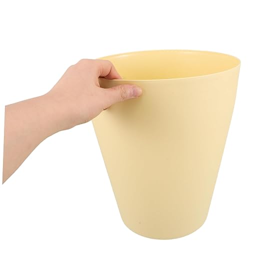 Cabilock Modern Plastic Trash Can Capacity Garbage Bin for Bathroom Bedroom Kitchen Sturdy Easy to Clean Wastebasket Stylish Design Space Saving Home