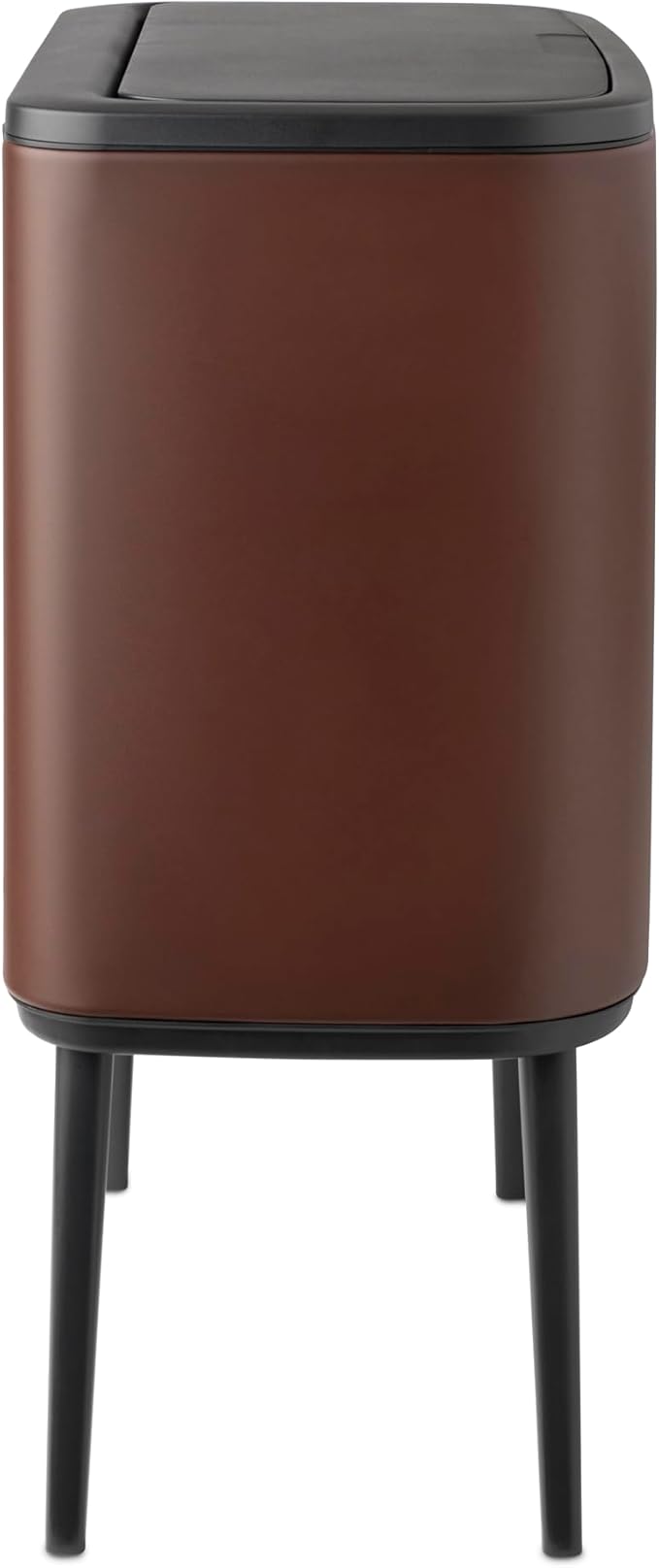 Brabantia Bo Touch Bin - 11 + 23L Inner Buckets (Mineral Cosy Brown) Waste/Recycling Kitchen Bin - Soft-Touch