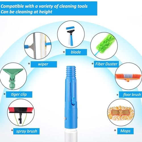 Glass Cleaning Brush Home Water Fed Telescopic Pole Kit Solar Panel Brush Rotating for Photovoltaic PanelAdjustable Solar Panel Cleaning Brush Kit with 8m Water Fed Pole Window Cleaner Brus