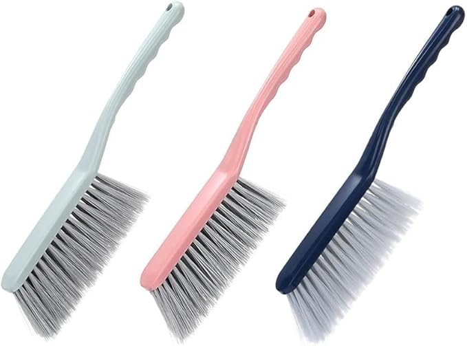 Whisk Broom Hand HeldHand BrushAnti-Static Dust Brush Hand Broom Cleaning Tool Hotel Family Clothes Dust Hair Sofa Bed Sheets Bedspread Carpet Cleaning dust Catcher(Pink)