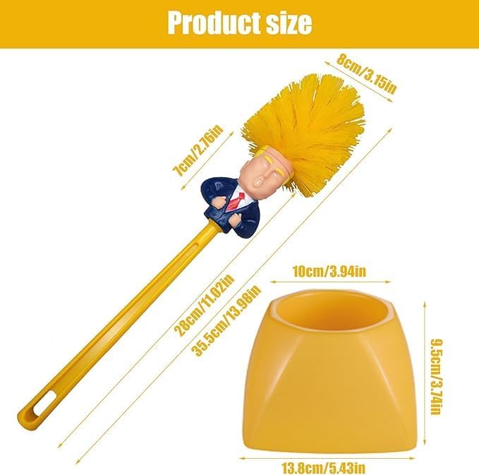 3 Set Trump Toilet Brush with HolderMake Toilet Clean agin Trump Toilet Brush Funny Toilet BrushGifts for Anti Trump