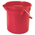 Rubbermaid Commercial Products BRUTE 10 Quart Round Bucket Red Heavy-Duty Construction for Professional/Janitorial Cleaners Pack of 6