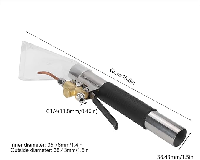 Buachois Carpet Extractors Upholstery Auto Detailing Hand Wand Tool Carpet Cleaning Extractor with Clear Head