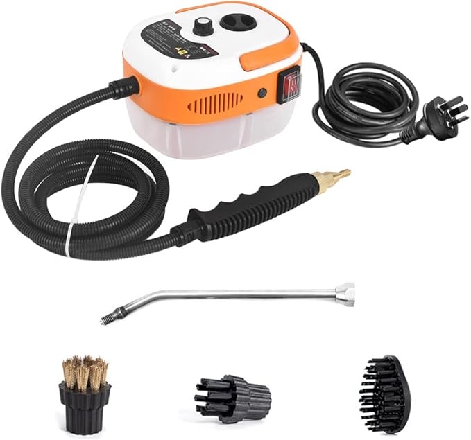 2500W Portable Handheld Steam Cleaner High Temperature Pressurized Steam Cleaning Machine with Brush Heads for Kitchen Furniture Bathroom Car