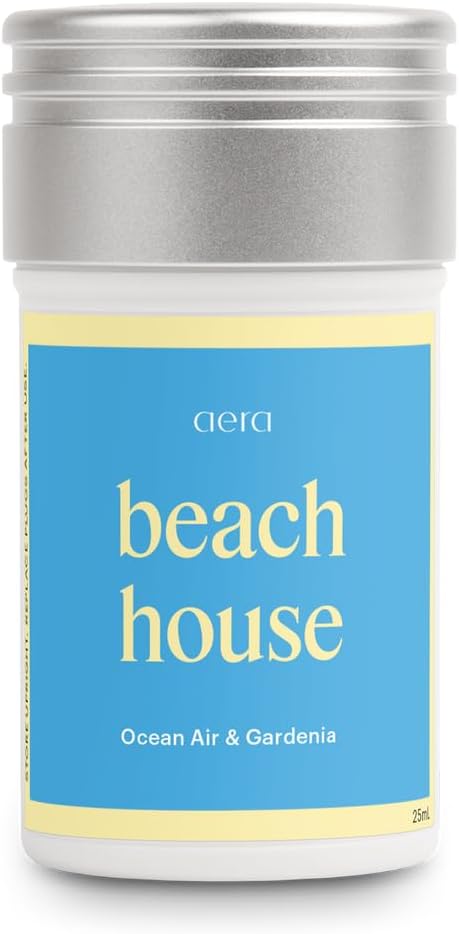 Aera Waterless Plug-in Essential Oil Diffuser for Large Rooms + Beach House Fragrance Capsule – Wi-Fi App &amp Alexa Control – Luxury Home Fragrance Scent Machine Starter Kit (Includes 1 Capsule)