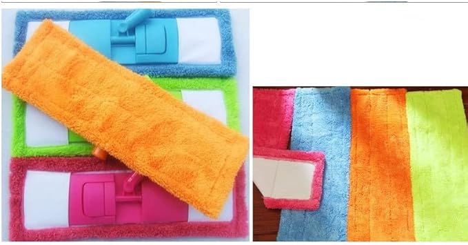 12X40cm Mop Cloth Coral Fleece Thickened Flat  Replace Household Company Cleaning(D)