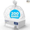Extra Heavy-Duty 30 Gallon White Trash Bags 0.6 Mil Low-Density Garbage Bags 30 x 36 Perforated Roll 25 Bags/Roll 8 Rolls/Carton