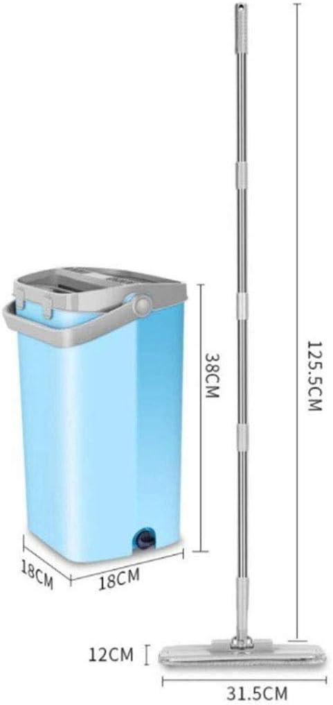 Maglc Flat Mop and Bucket By  360 Degree Swivel  Great for Wet-Dry Cleaning