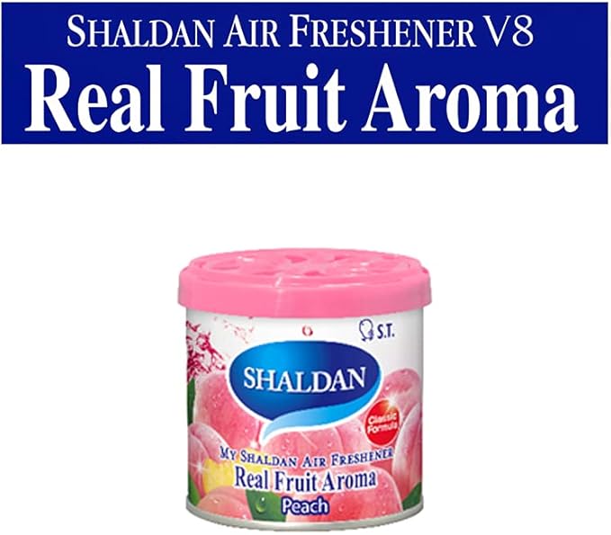My Shaldan Peach Scent 3-cans V8 Original Classic Formula Car Cup-holder Natural air freshener Real Fruit Aroma