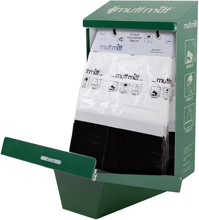 Mutt Mitt® 2-Ply Dog Waste Bags with Thick 2 Mil Mitten - No more yuck or warm handshake - New Listing Same 400 White &amp Black Dog Waste Bags on 4 Station Headers