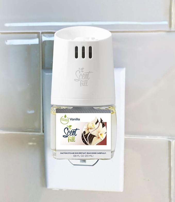 Scent Fill Vanilla Plug in Air Freshener 4 Scented Oil Refills