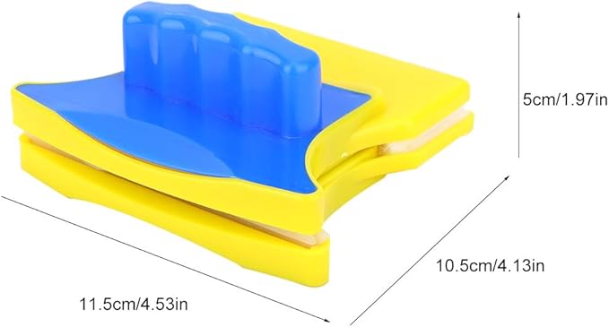 Double Sided Magnetic Window Cleaner Wiper for Window Glass Fish Tanks Patio Doors with Sticker Effective on 3 8 mm Thickness Single Glazing Windows Mirror Tiles