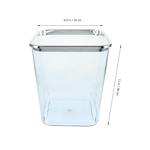 STOBOK Clear Trash Can Square Wastebasket Large Garbage Bin Decorative Rubbish Can Wastepaper Container 1.5L for Home Office Bathroom Bedroom Kitchen