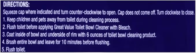 Toilet Bowl Cleaner Fresh Scent 24 Fl Oz (Pack of 2) Powerful Stain Remover Deep Clean Formula Limescale Rust Eliminator Deodorizing Bathroom Cleaner Septic Safe Toilet Cleaner