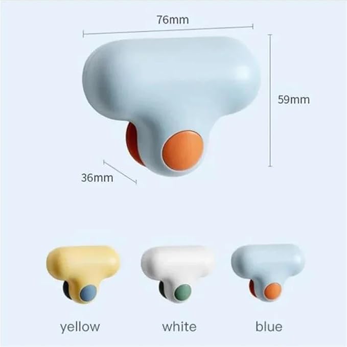 Shaped Bathroom Mirror Cleaner with Silicone Shower Glass Wiper Descaling Remover Handle Cleaning Tool ﻿(White)