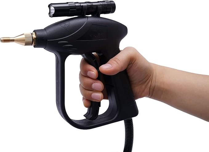 High Temperature High Pressure Steam Cleaner 110V 1600W Portable Steam Cleaner Multi-Purpose Cleaning Handheld Cleaning Machine Steam Cleaner for Most Floors Counters Windows Autos (Black)