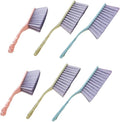 6pcs Bed Cleaning Brush Set with Hollow Handle Thickened Dusting and Sofa Cleaning Brushes Household Dust Remover Tools for Couch and Furniture (Blue Green Pink)