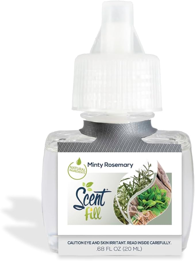 Scent Fill Minty Rosemary Plug in Air Freshener 4 Scented Oil Refills