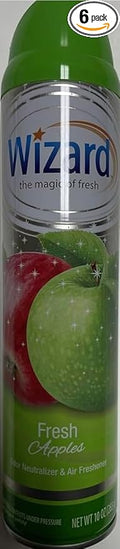 Wizard The Magic of Fresh | Odor Neutralizer &amp Air Freshener - 10 Oz. Fresh Apple (Pack of 6) (Packaging May Vary)