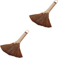 BESPORTBLE 2pcs Desktop Palm Dust Brush Ergonomic Household Broom for Easy Cleaning of Furniture Car and Hard Reach Areas